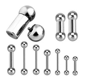 Surgical Steel Internally Threaded Straight Barbells