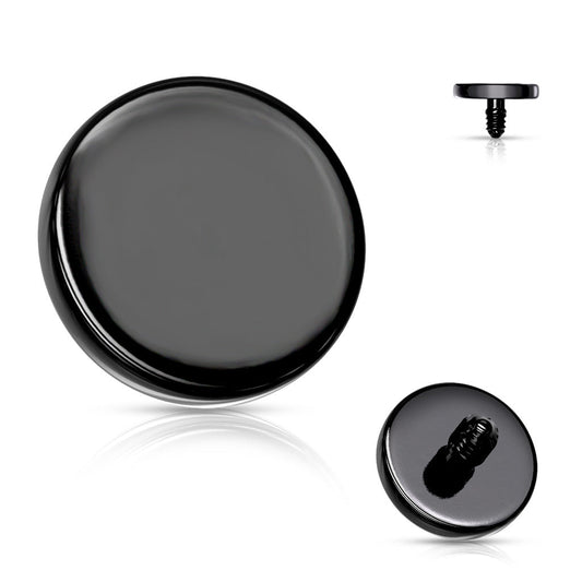 Surgical Steel Internally Threaded Flat Circle Disc Tops