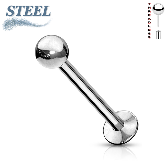 Threadless Surgical Steel Solid Ball Labret Combo