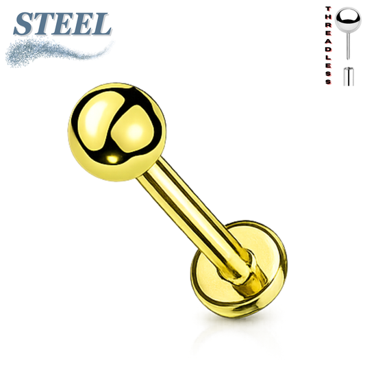 Threadless Colored Surgical Steel Ball Labret Combo