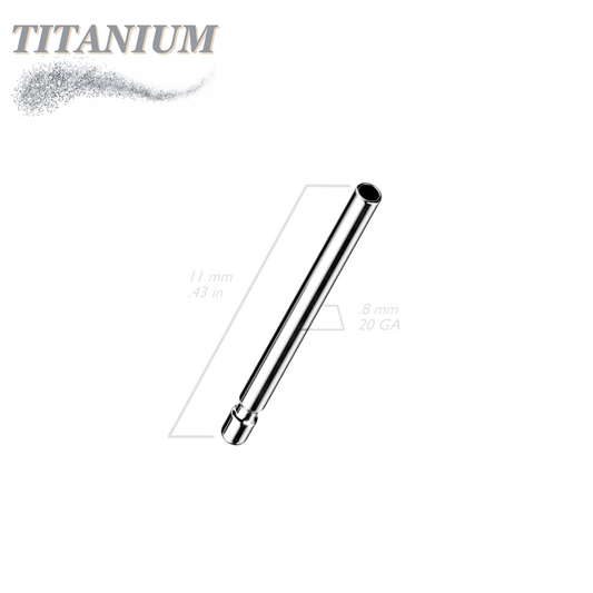 Titanium Threadless Earring Stud Post Only