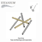 Titanium Threadless Earring Stud Post Only