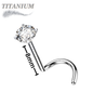 Titanium Nostril Corkscrew Prong Set