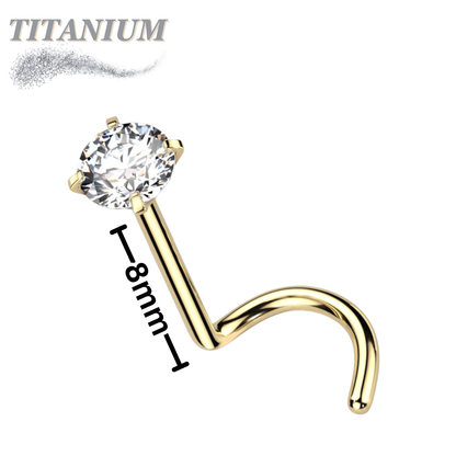 Titanium Nostril Corkscrew Prong Set