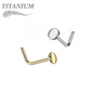 Titanium Nostril L Bend with 2mm Flat Disc Top