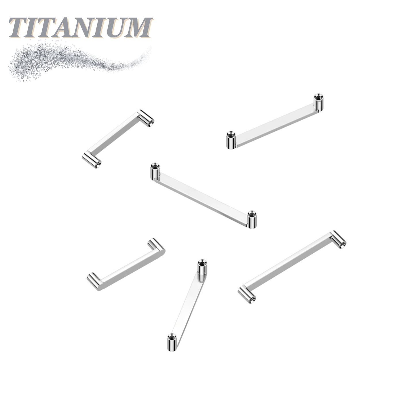 Titanium Flat Surface Bar - 2.5mm Rise