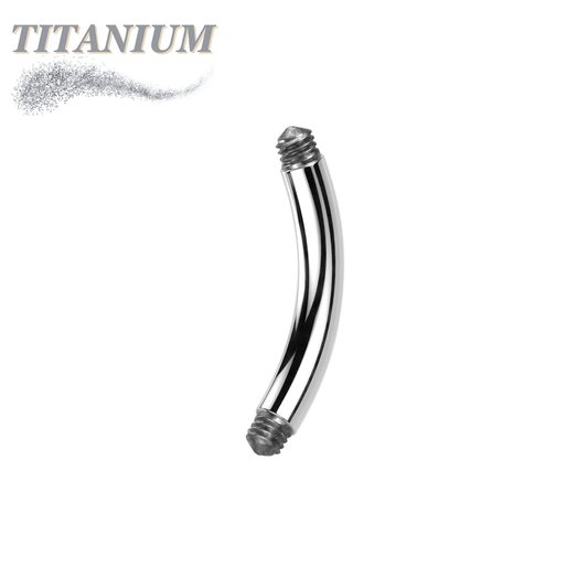 Titanium External Thread Curved Barbell (Posts Only)