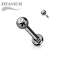 Titanium Labret with Press Fit CZ Ball External Thread