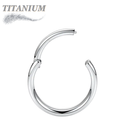 Titanium Colored Hinged Rings 16G & 14G