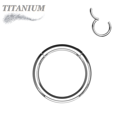 Titanium Hinged Rings 20G - 10G - Silver