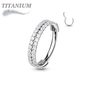 Titanium Hinged CZ Outer Face Double Row