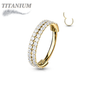 Titanium Hinged CZ Outer Face Double Row