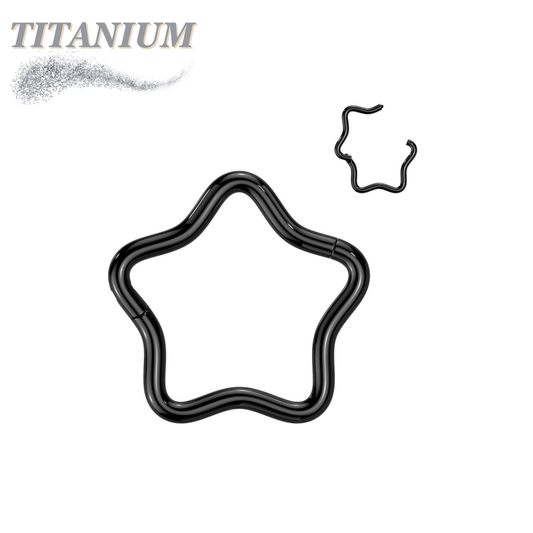 Titanium Hinge Star Rings