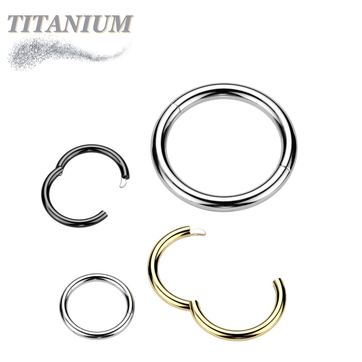 Hit Point Ring Halfway Breakpoint Titanium Hinged Rings – Pierced Affliction