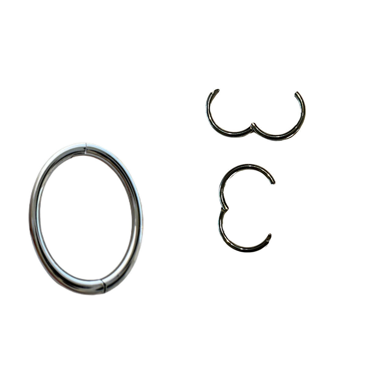Affliction Rings Halfway Breakpoint Surgical Steel Hinged Rings – Pierced Affliction
