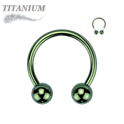 Titanium Colored Circular Barbell/Horseshoe Internally Threaded