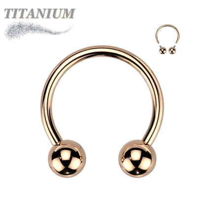 Titanium Colored Circular Barbell/Horseshoe Internally Threaded
