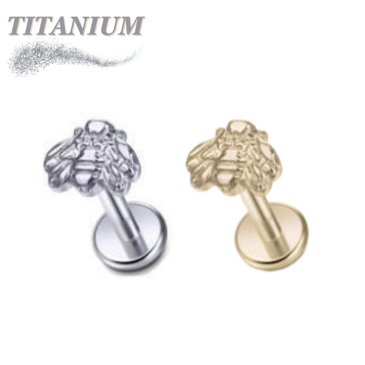 Titanium Threadless Bee Labret Combo - 4mm Base