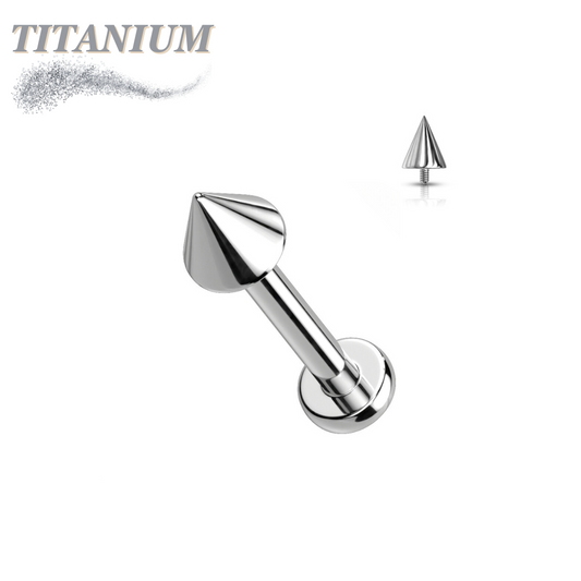 Titanium Internal Thread Labret with Spike