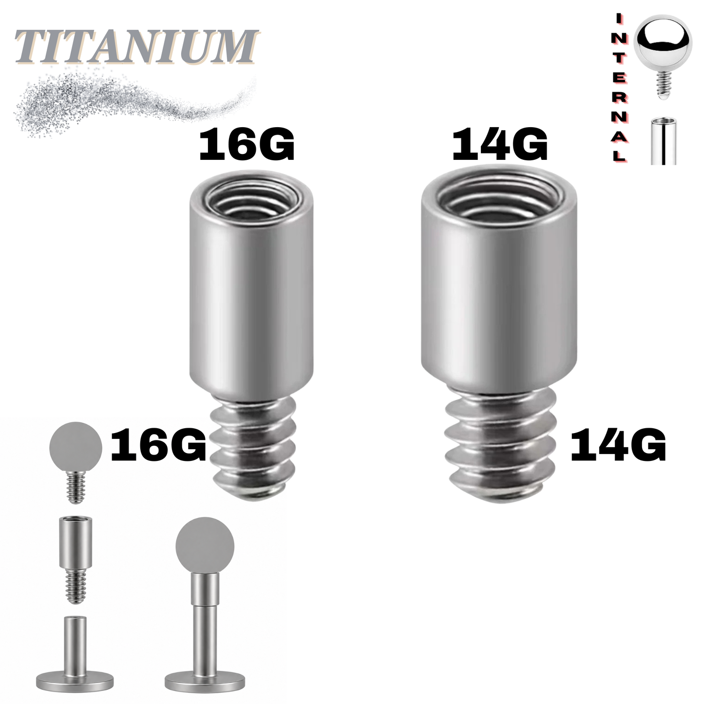 Titanium Internally Threaded Post Extension (Post Only)