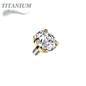 Internally Threaded Titanium Prong Gem Tops