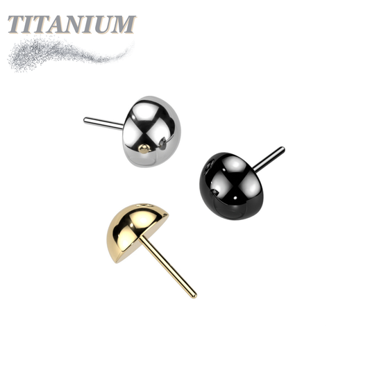 Threadless Titanium Round Dome Top Only