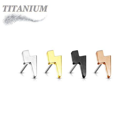 Titanium Threadless Lightening Bolt Top Only