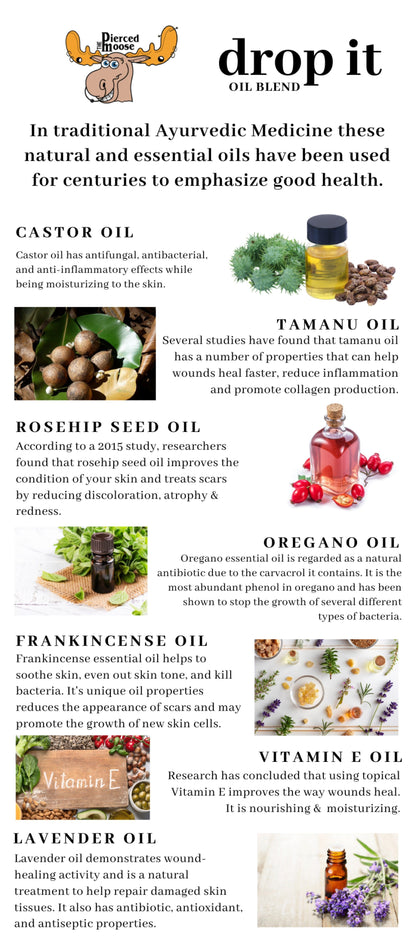 Drop It - Oil Blend for Healing Problem Piercings - 15ml