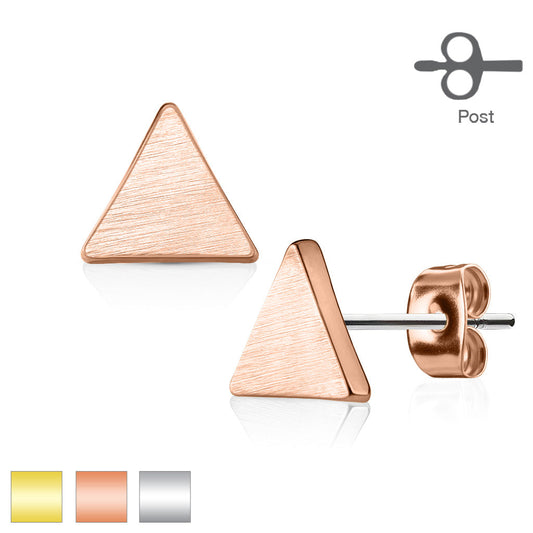 Solid Triangle Surgical Steel Earrings