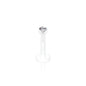 Threadless Bioflex 2mm Gem in Clear Prong all Bioflex Labret Combo