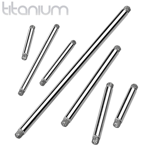 Titanium External Thread Straight Barbell (Posts Only)
