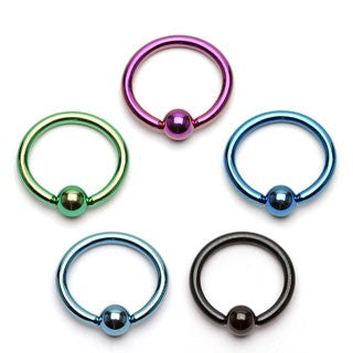 Surgical Steel Colored CBR - Titanium Ion Plated
