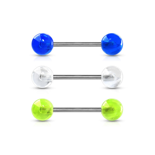 Glow in the Dark Titanium Barbell for Nipple or Tongue