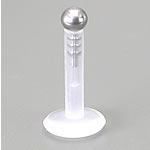 Bioflex Threadless Labret with Stainless Steel Top Ball