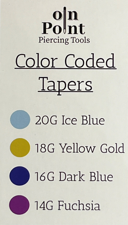 Titanium Threaded Insertion Taper for Internal Threaded Jewelry - Color Coded